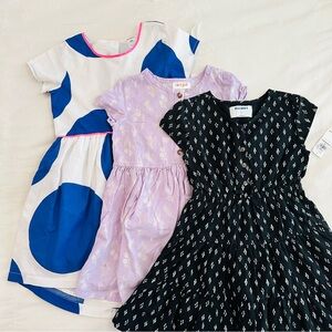 Lot of 3 Girls Dresses Carters Old Navy Cat Jack 4T New Boho Casual Clothes